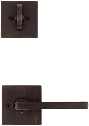 Kwikset Halifax Deadbolt Square Rose Interior Deadbolt Bundle