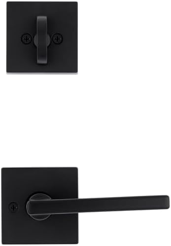 Kwikset Halifax Deadbolt Square Rose Interior Deadbolt Bundle