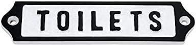 Versatile Cast Iron Toilets Sign Plate