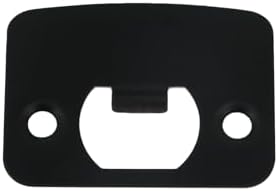 4-Piece Black Finish stainless Steel Deadbolt Strike Plate Set