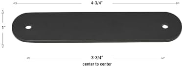 GlideRite 4-34 Rounded Backplate Matte Black