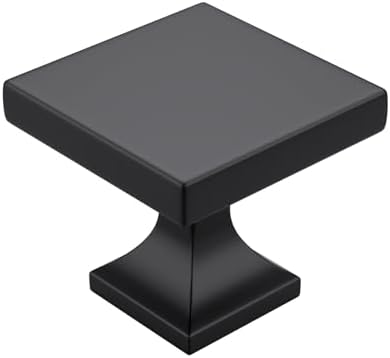 GoldenWarm 10Pack Black Cabinet Knobs Matte Square Roll