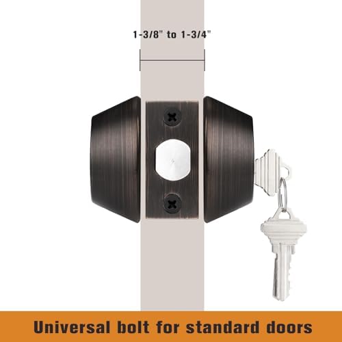 Double Cylinder Oil Rubbed Bronze Deadbolt Lock Set 2-Pack