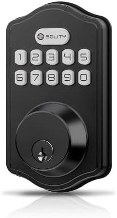 Solity AT1 Smart Deadbolt Lock with 100 Custom Codes Keyless Entry