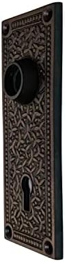 Aged Bronze Door Back Plate with Rice Pattern