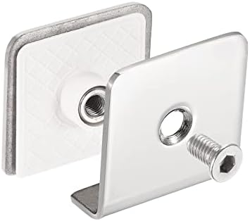 Secure Durable 4x Stainless Steel Square Glass Clamps for 8-12mm Thickness