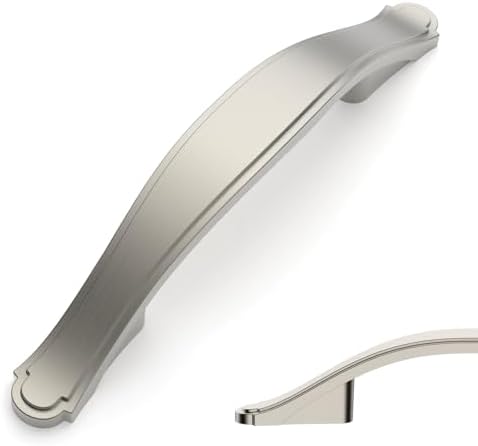 Amerdeco 10 Pack Brushed Satin Nickel Cabinet Pulls 3 Inch Hole Center
