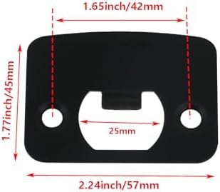4-Piece Black Finish stainless Steel Deadbolt Strike Plate Set