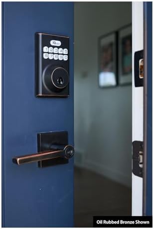 Qolsys IQ Lock-PG Push Button Deadbolt Matte Black