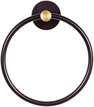 Design House Kelton Towel Ring Matte Black Satin Gold