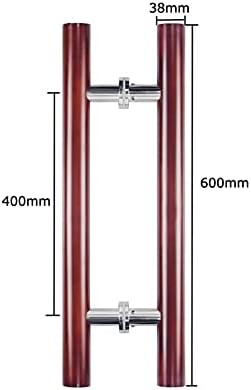 Premium Solid Wood Commercial Sauna Glass Door Push-Pull Handle - Red