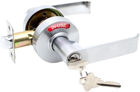 MrArm Keyed Entry Privacy Indicator Lock Silver