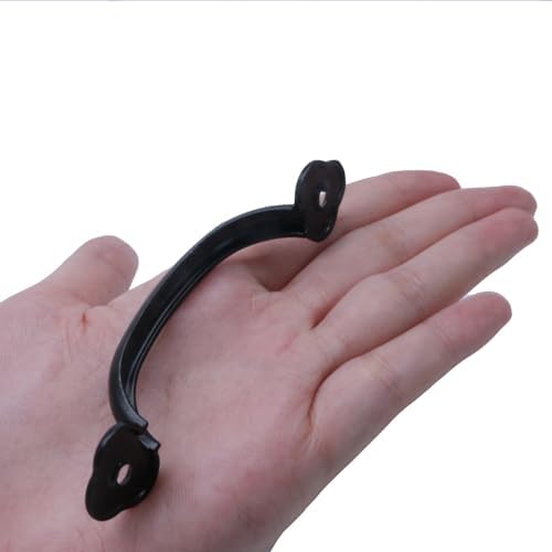 12-Piece Barn Door Handles Set Rustic Black Metal Door Handles