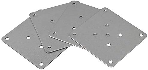 RDEXP 4 Bundle of 8x8cm Leg Mounting Plates for Furniture Legs