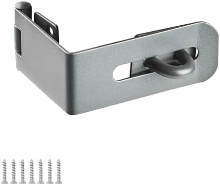 GEMASP Door Lock Hasp Latch 90 Degree Solid Iron Safety Packlock Clasp