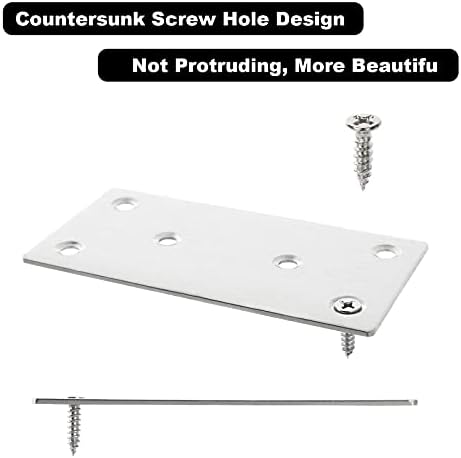 Sturdy 30-Pack Flat Bracket Mending Plates for Furniture Woodworking