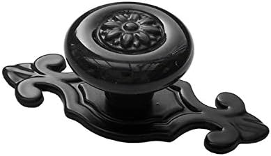 12-Piece Black Ceramic Knobs for Cupboard Wardrobe Decor
