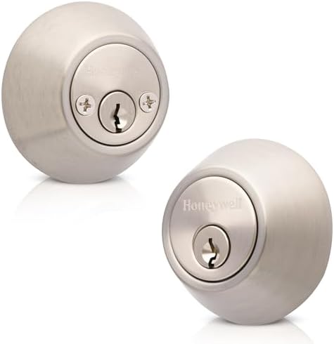Honeywell - Double Cylinder Deadbolt Satin Nickel