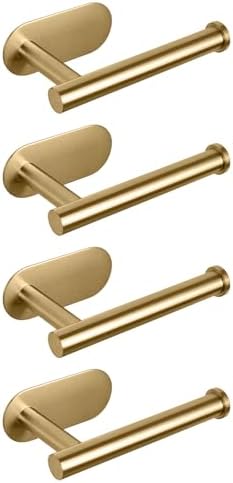 NearMoon Toilet Paper Holder Self Adhesive Brushed Gold