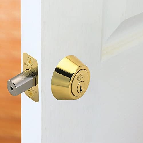 Durable Polished Brass Double Cylinder Deadbolt