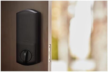 Qolsys IQ Lock-PG Push Button Deadbolt Matte Black