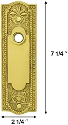Renovators Supply Manufacturing Door Back Plate Brass Escutcheon Cover