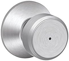 SCHLAGE F40 BWE 626 Bowery Privacy Lock Knob Satin Chrome 1
