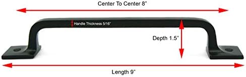 Craftsman Road Black Cast Iron Pull Handles