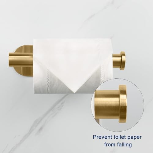 NearMoon Toilet Paper Holder Self Adhesive Brushed Gold