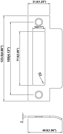QCAA Stainless Steel Deadbolt Lock Extension Strike