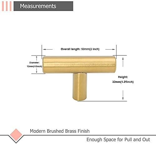 LONTAN 35-Piece Gold and Brushed Brass Cabinet Knobs and Pulls