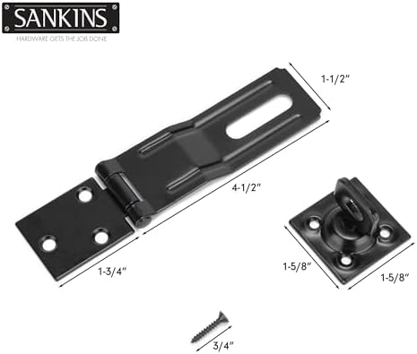 Premium 4-12 Swivel Hasps with Twist Knob for Home Security