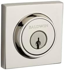 Baldwin Contemporary Square 1-Cyl Deadbolt Polished Nickel