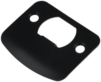 4-Piece Black Finish stainless Steel Deadbolt Strike Plate Set