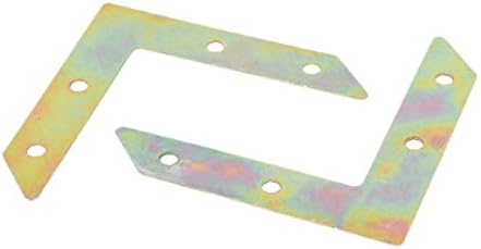 FIYA L Shape Angle Bracket 10pcs Metal Silver
