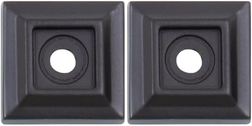 stone harbor hardware contemporary square backplate 78x78 2-pack matte black