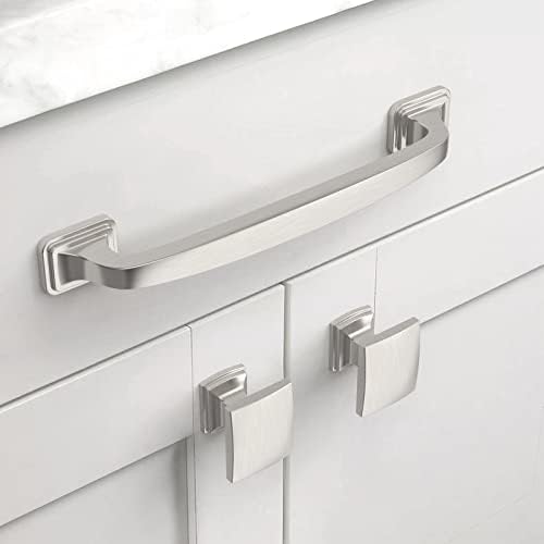 Asidrama Knobs 10 Pack Brushed Satin Nickel Cabinet Hardware Handles