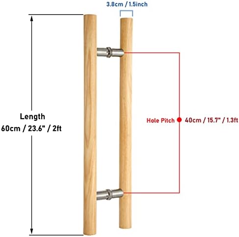 Sturdy Solid-Wood Door Handle