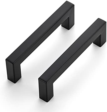 Ravinte 4 Inch Matte Black Kitchen cabinet handles