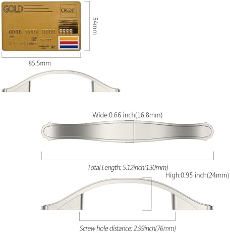 Amerdeco 10 Pack Brushed Satin Nickel Cabinet Pulls 3 Inch Hole Center