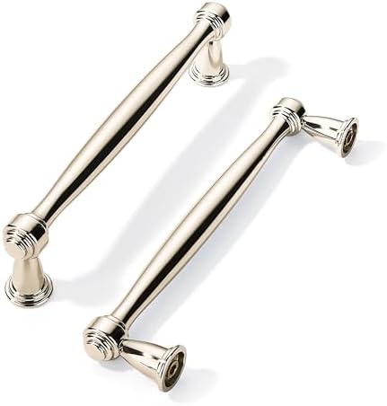 10-Piece Polished Nickel Cabinet Pulls 125-inch 32mm Hole Centers