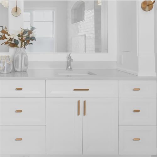 Coinkoly 10-Piece Champagne Bronze Kitchen Cabinet Handles