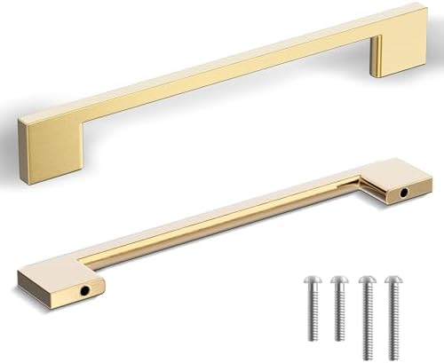 5-Piece Gold Cabinet Pulls brushed gold drawer pulls Kitchen cabinet hardware