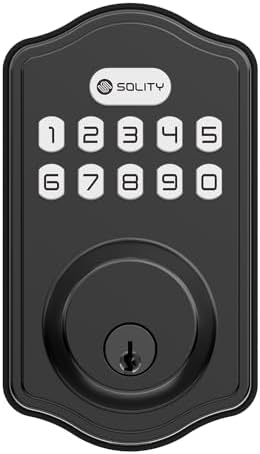 Solity AT1 Smart Deadbolt Lock with 100 Custom Codes Keyless Entry