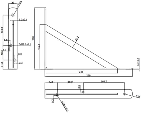 HOME MASTER HARDWARE 12x8 Heavy Duty Shelf Brackets 10-Pack