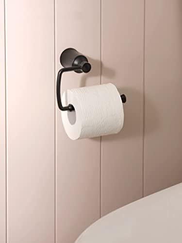 Stylish Matte Black Toilet Paper Holder for Modern Bathroom