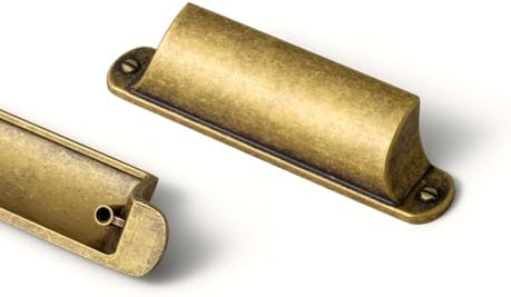 Goo-Ki 6 Pack Antique Brass Cabinet Drawer Pulls 3 Inch Kitchen Hardware