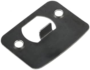 4-Piece Black Finish stainless Steel Deadbolt Strike Plate Set
