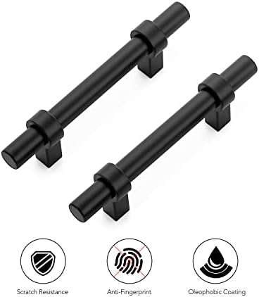 Ravinte 30 Pack 5 Inch Cabinet Pulls Matte Black Kitchen Hardware