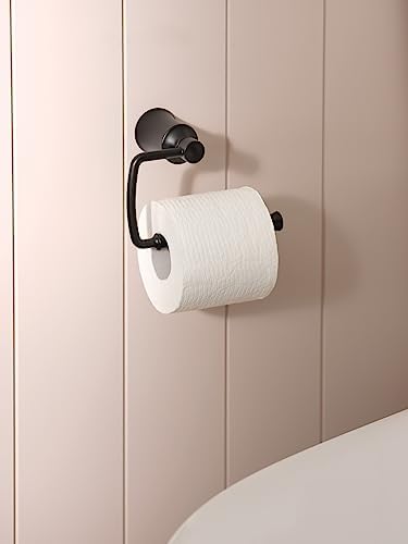 Stylish Matte Black Toilet Paper Holder for Modern Bathroom